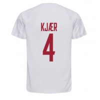 Danmark Simon Kjaer #4 Fotballklær Bortedrakt VM 2022 Kortermet